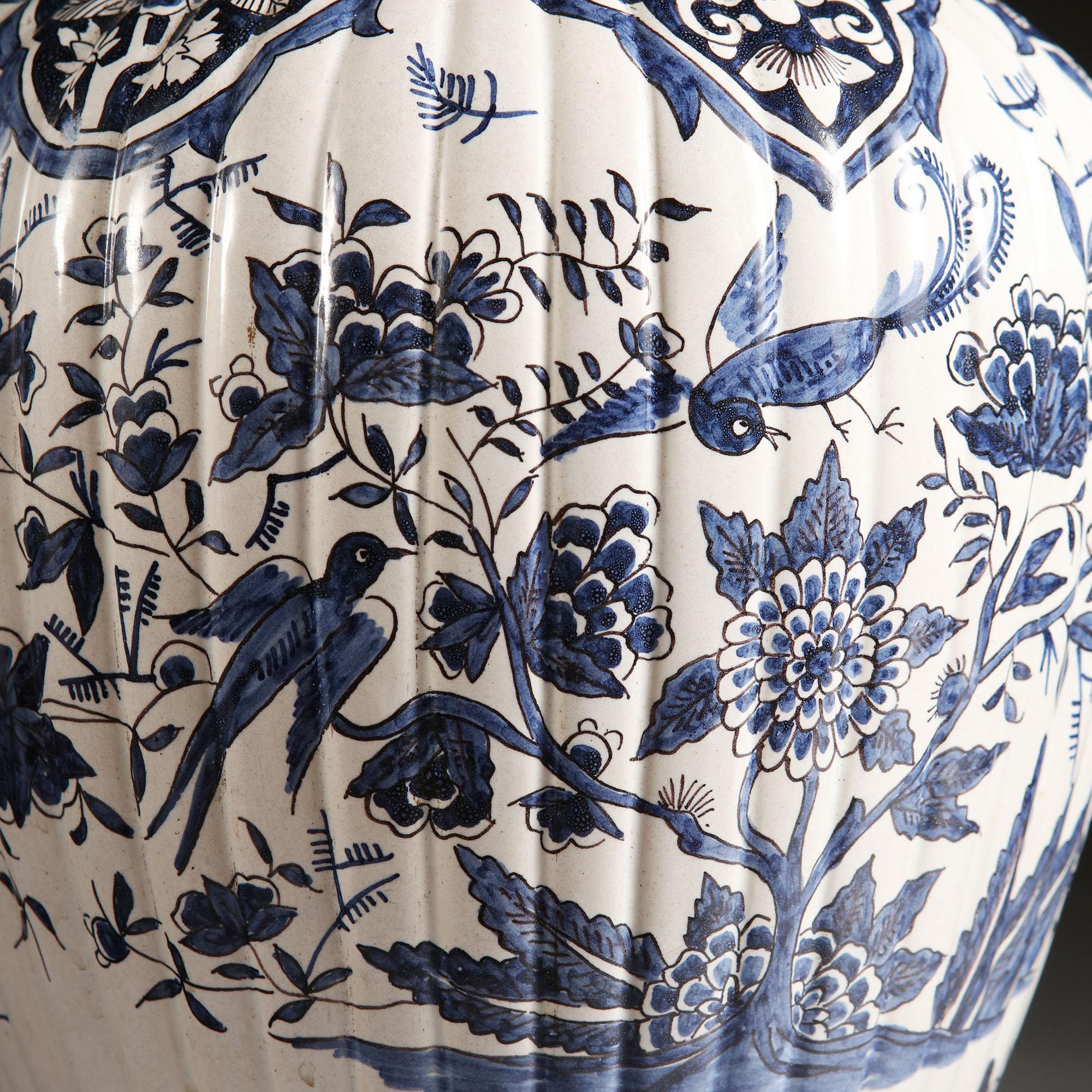 Pair of Late 19th Century Blue and White Delft Ceramic Table Lamps at ...