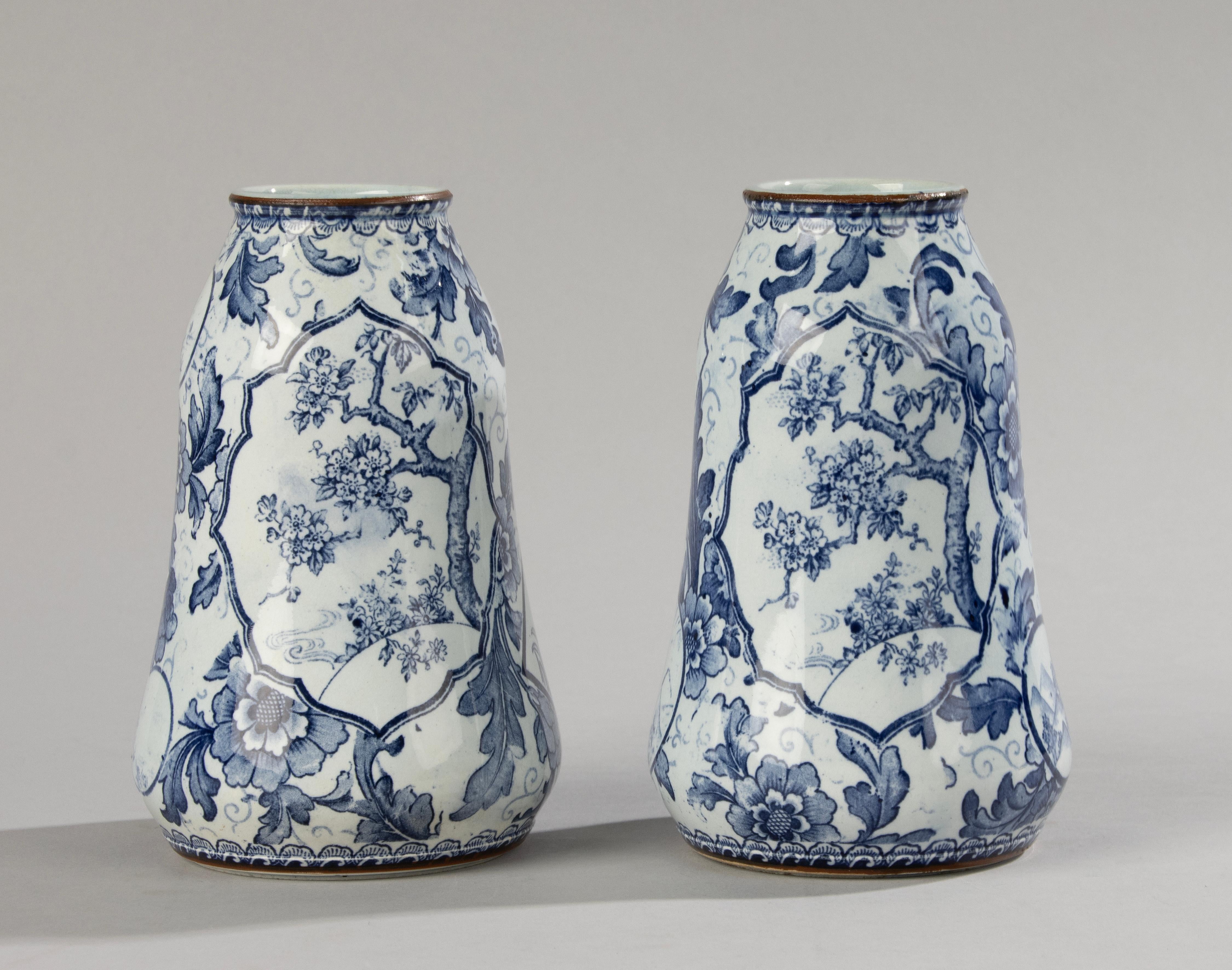 Late 19th Century A Pair of late 19th Century Ceramic Vases - Royal Bonn - Tokio  For Sale