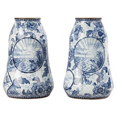 Paire de vases en céramique de la fin du XIXe siècle - Royal Bonn - Tokio 
