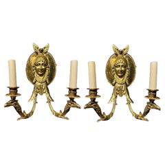 A pair of late 19th Century French Empire sconces.