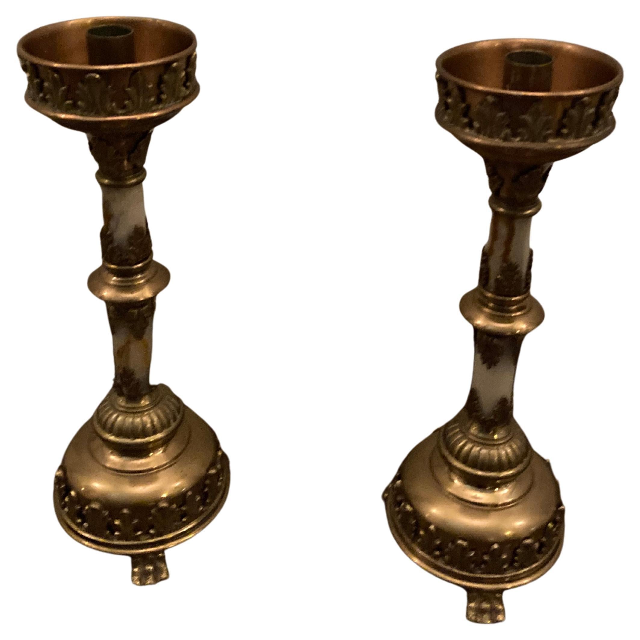 Pair of Late 19th Century French Gilt Bronze For Sale