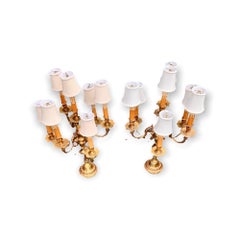 Pair of Late 19th Century French Gilt Bronze Seven Light Candelabra