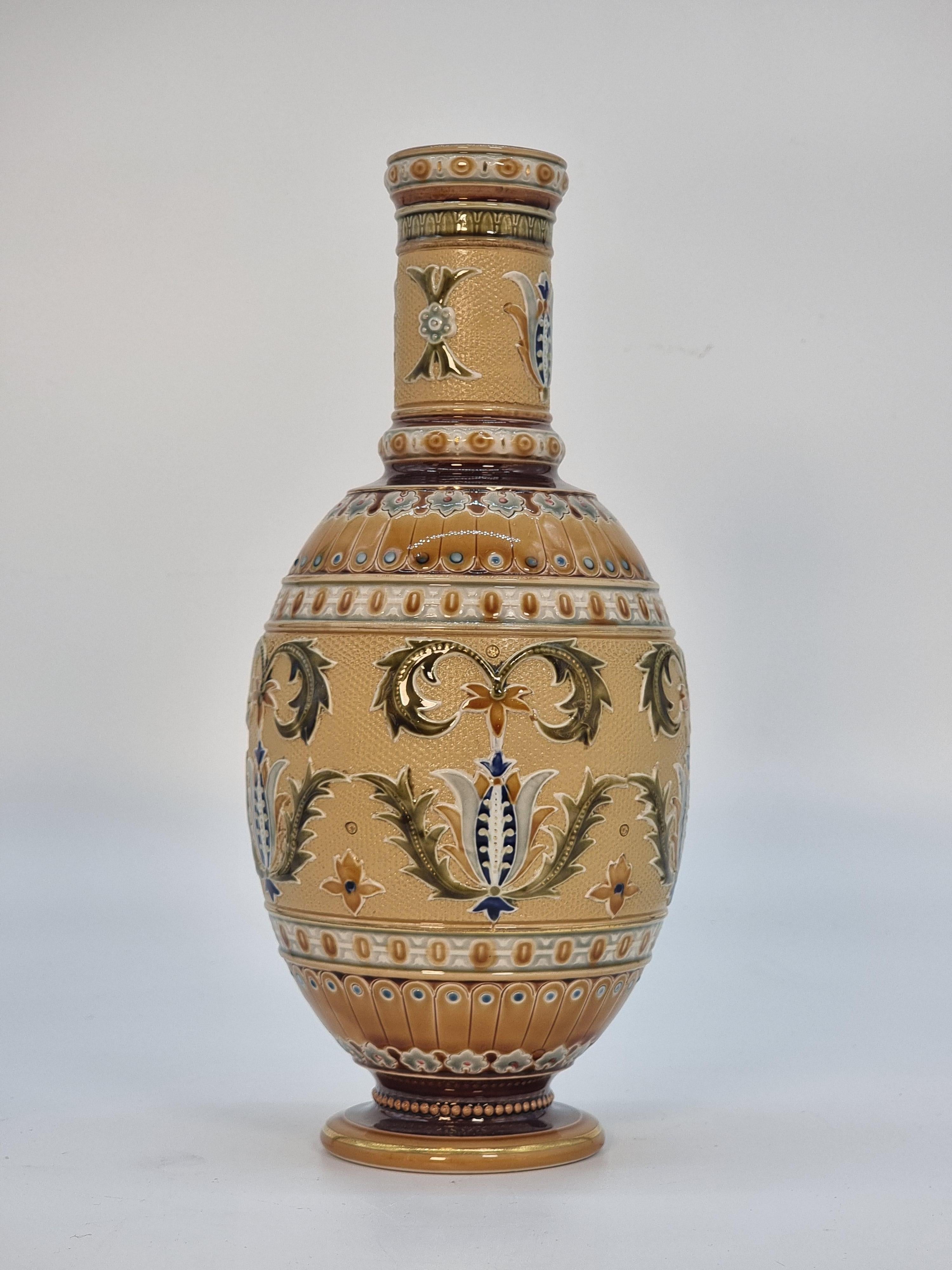 A pair of late 19th century German Pottery vases made by Mettlach circa 1890 For Sale 8