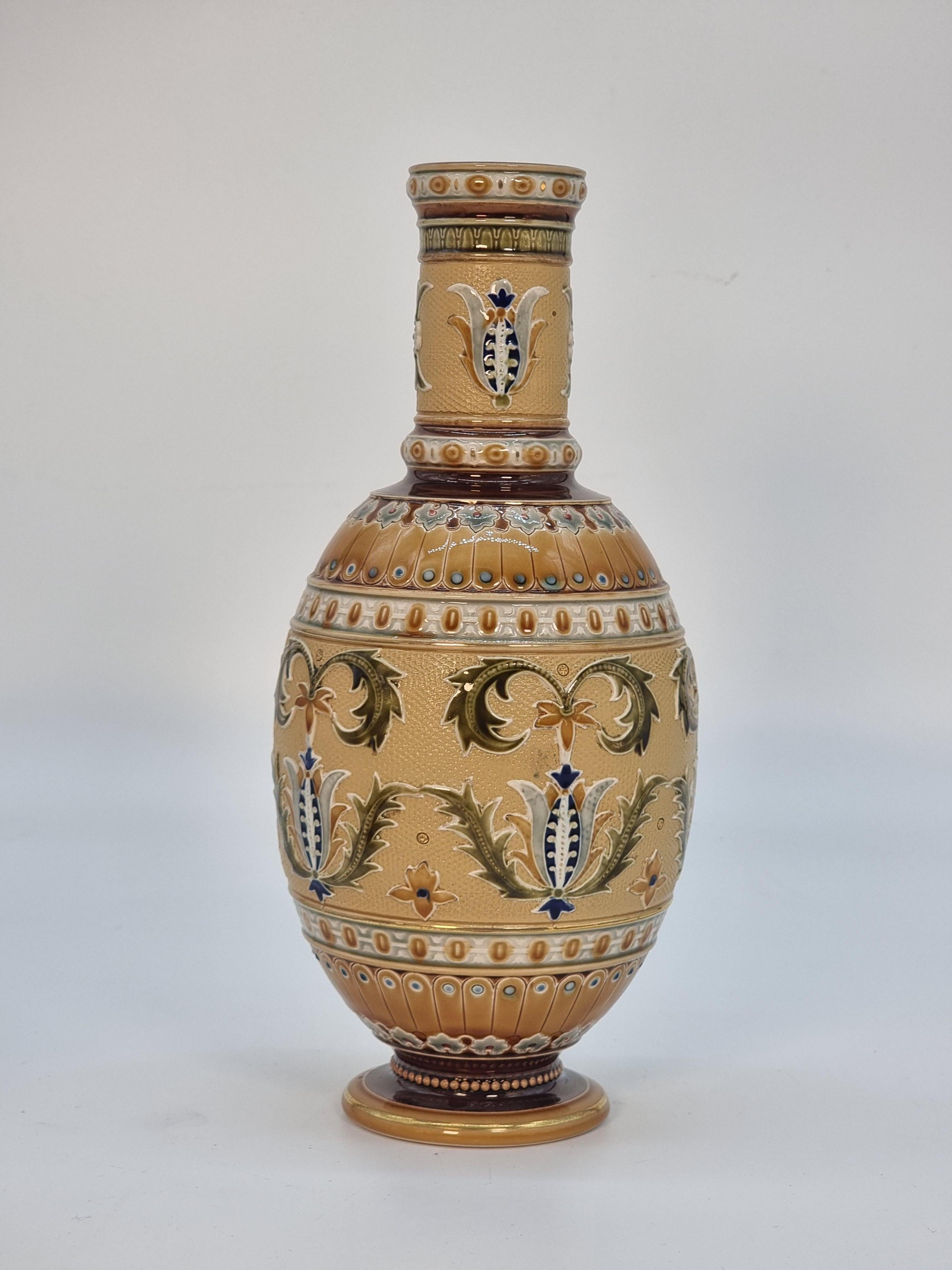 A pair of late 19th century German Pottery vases made by Mettlach circa 1890 For Sale 9