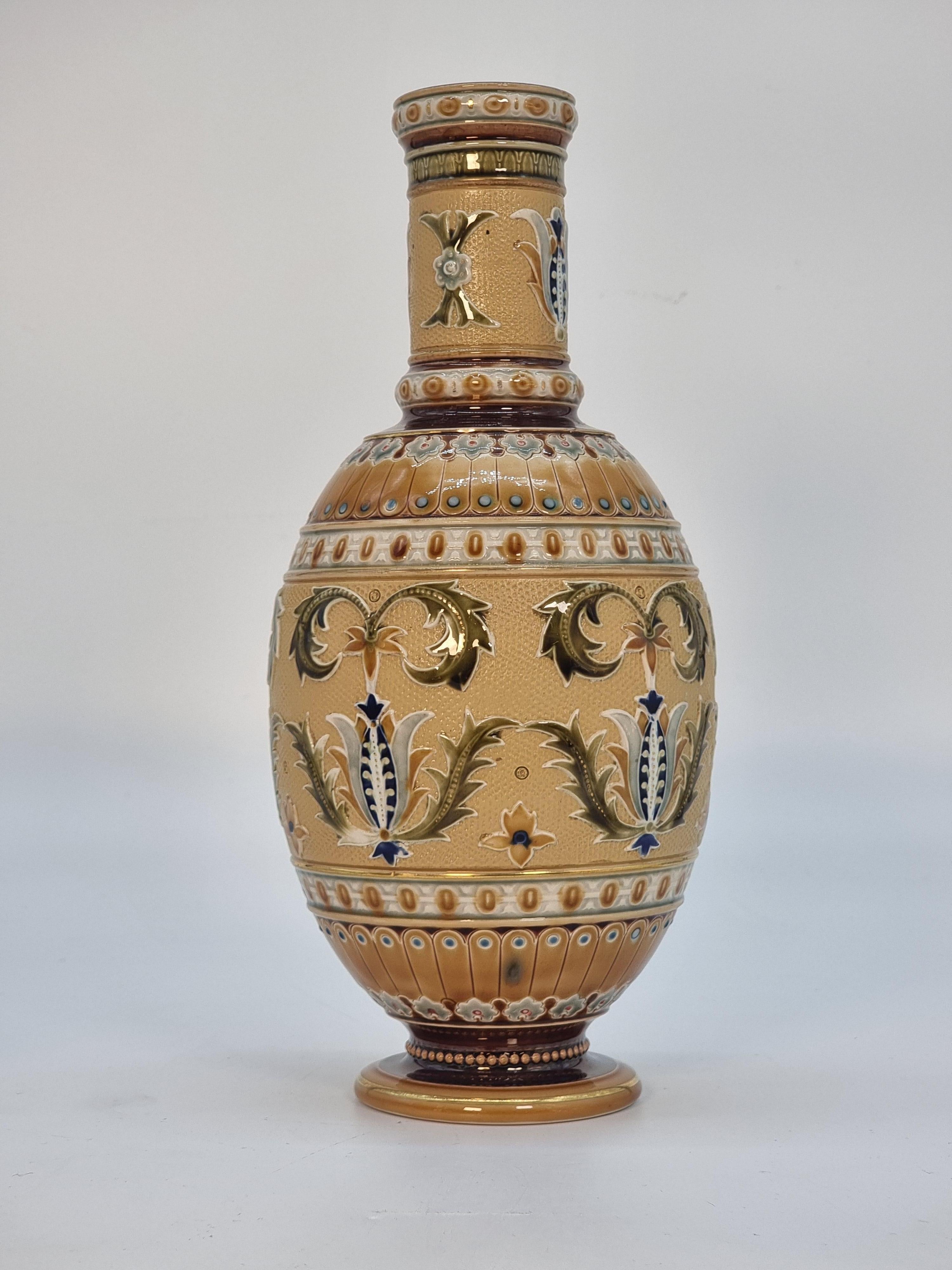 A pair of late 19th century German Pottery vases made by Mettlach circa 1890 For Sale 11