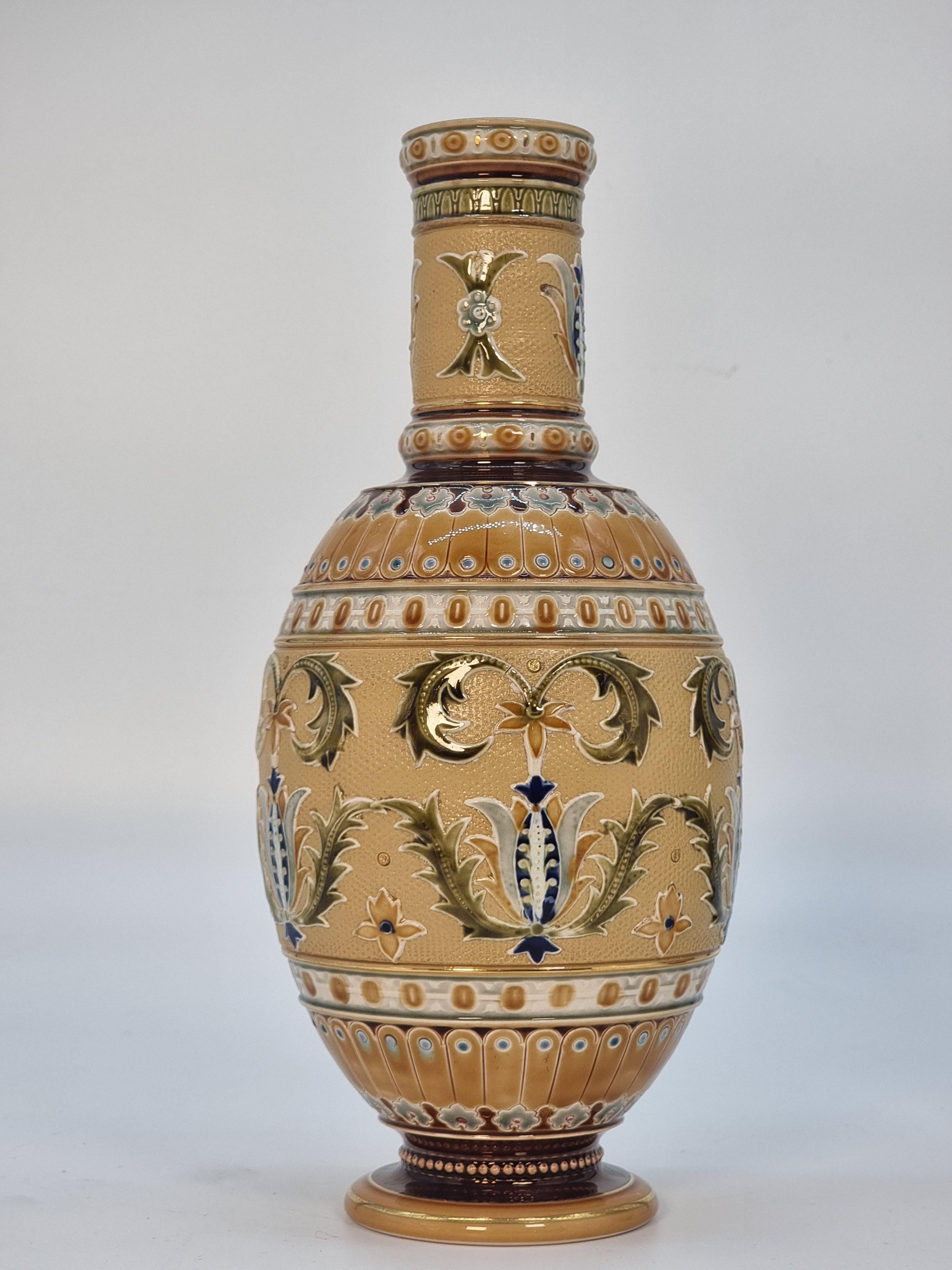 A pair of late 19th century German Pottery vases made by Mettlach circa 1890 For Sale 12
