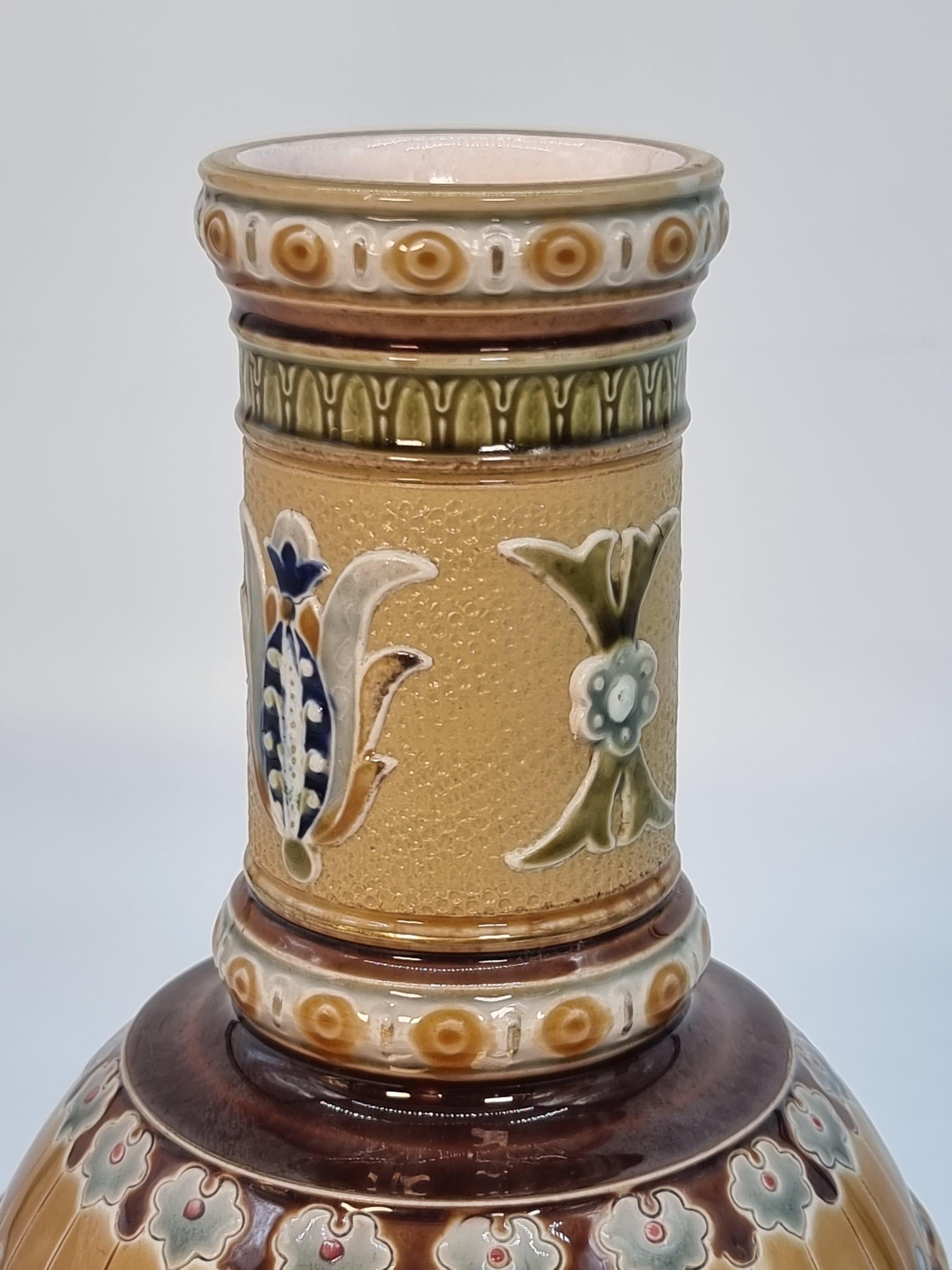 A pair of late 19th century German Pottery vases made by Mettlach circa 1890 For Sale 1