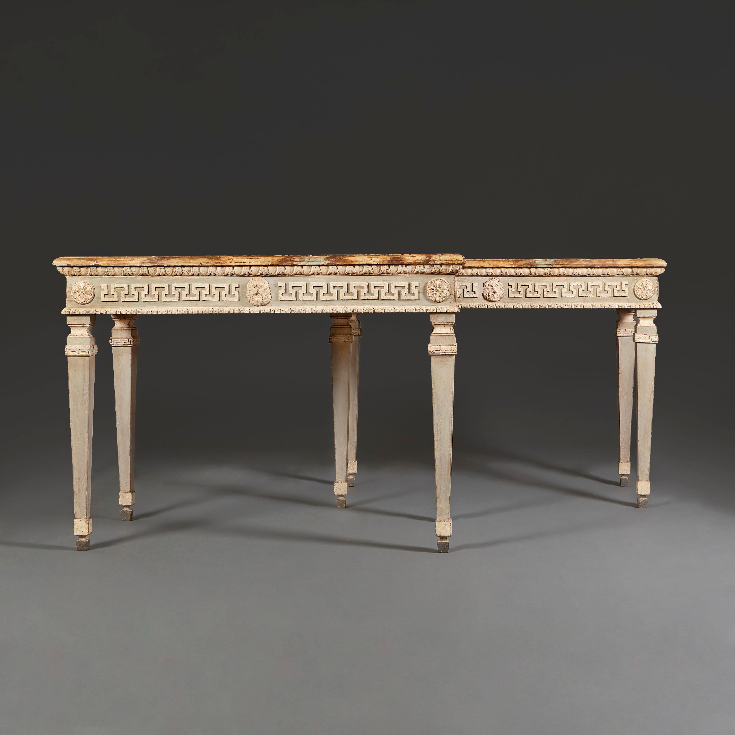 English Pair of Late 19th Century Kentian Console Tables For Sale