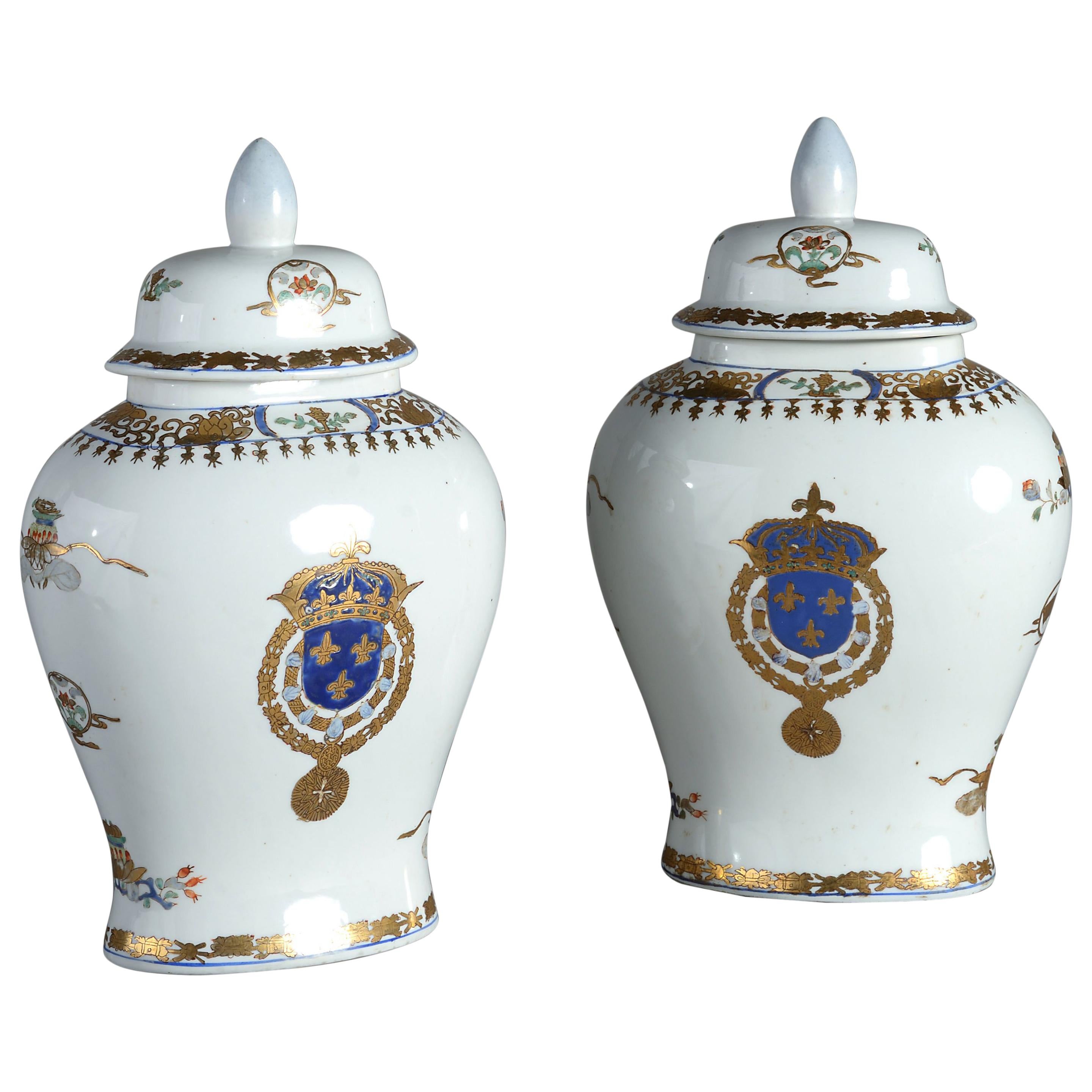 A Pair of Late 19th Century Samson Vases