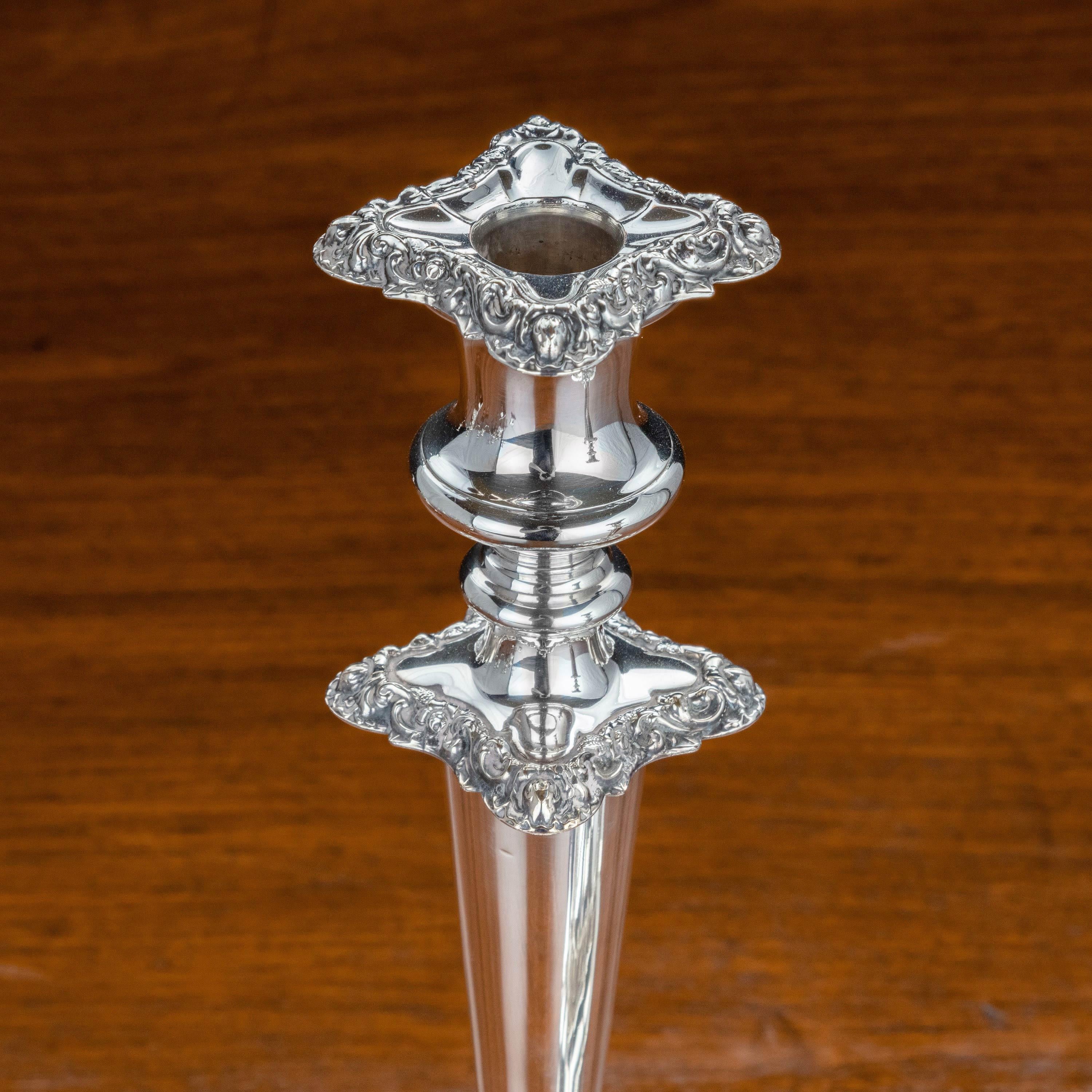 Pair of Late 19th Century Sheffield Plated Candelabras 6