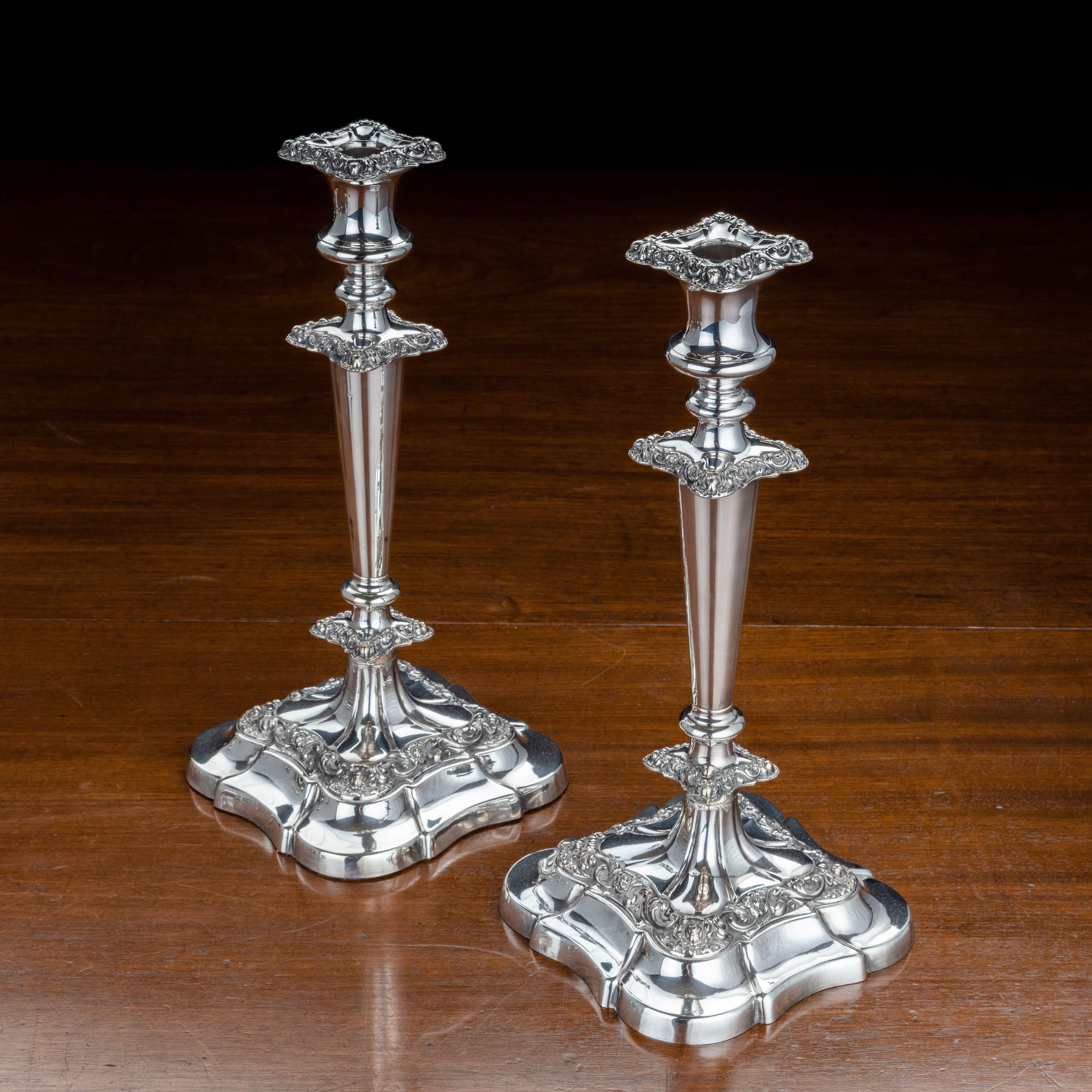 Pair of Late 19th Century Sheffield Plated Candelabras 5