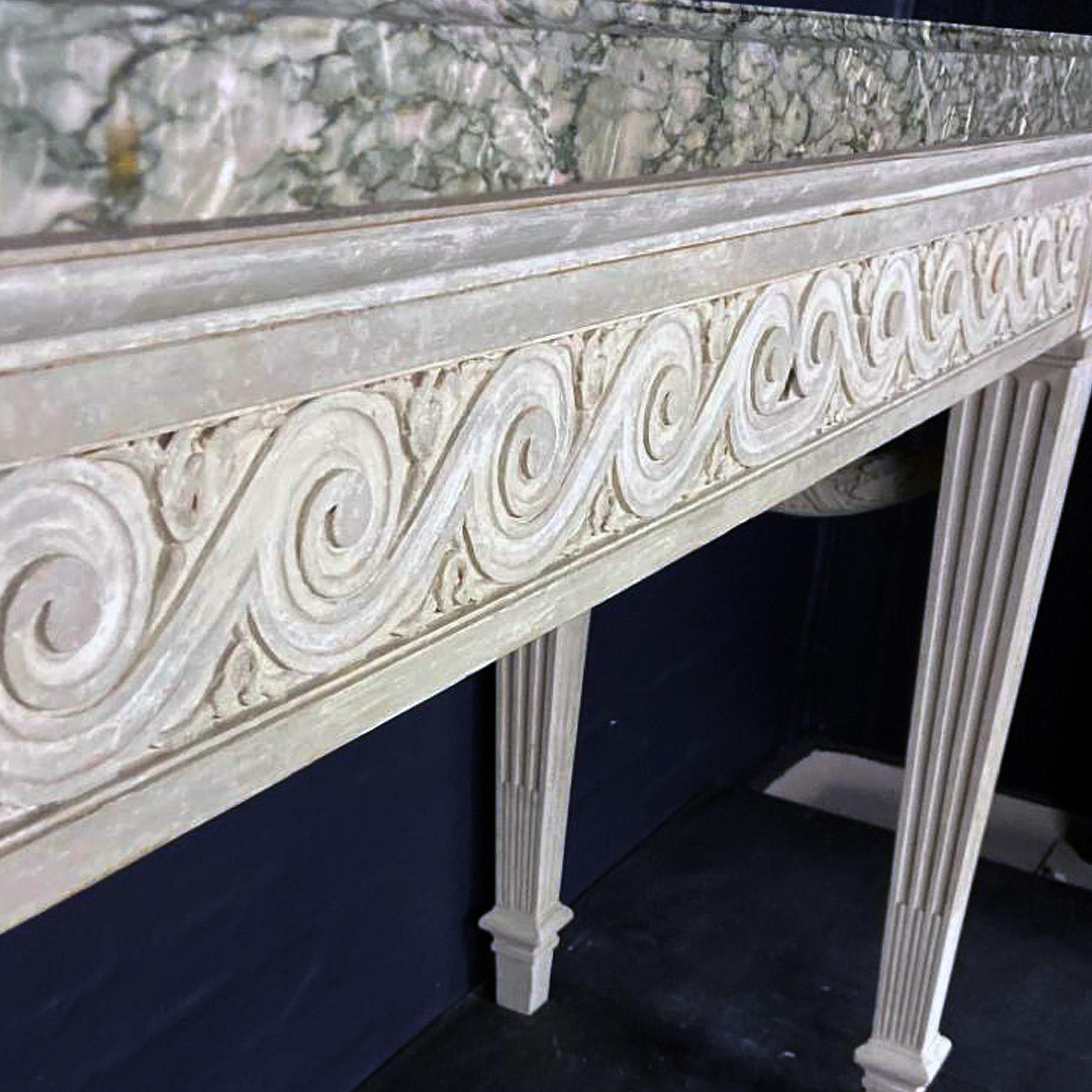 A pair of late 19th Century wooden Console Tables with Cipillino Marble tops In Good Condition For Sale In Bagshot, GB
