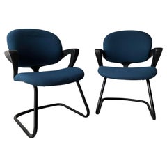 Pair of Late 20th Century Herman Miller Avian Sled Base Side Chairs