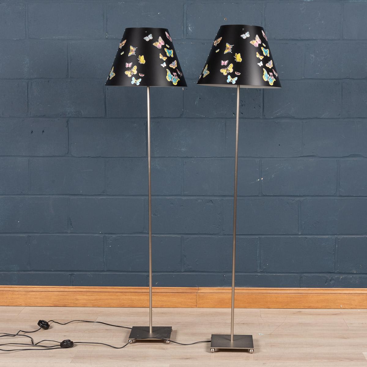 Steel Pair of Late 20th Century Italian Floor Lamps by Fornasetti