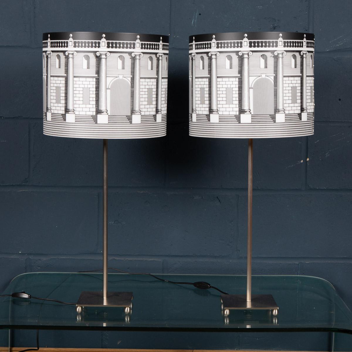 Pair of Late 20th Century Italian Table Lamps by Fornasetti 1