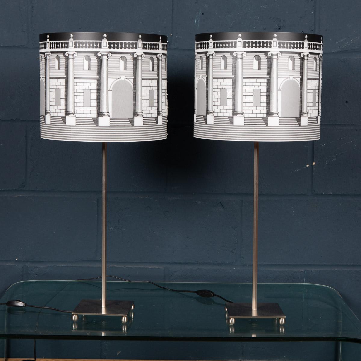 Pair of Late 20th Century Italian Table Lamps by Fornasetti 2