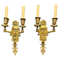 A pair of late !9th Century French Empire sconces