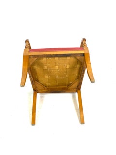 Pair of Late Empire Armchairs in Birch from the 1840s