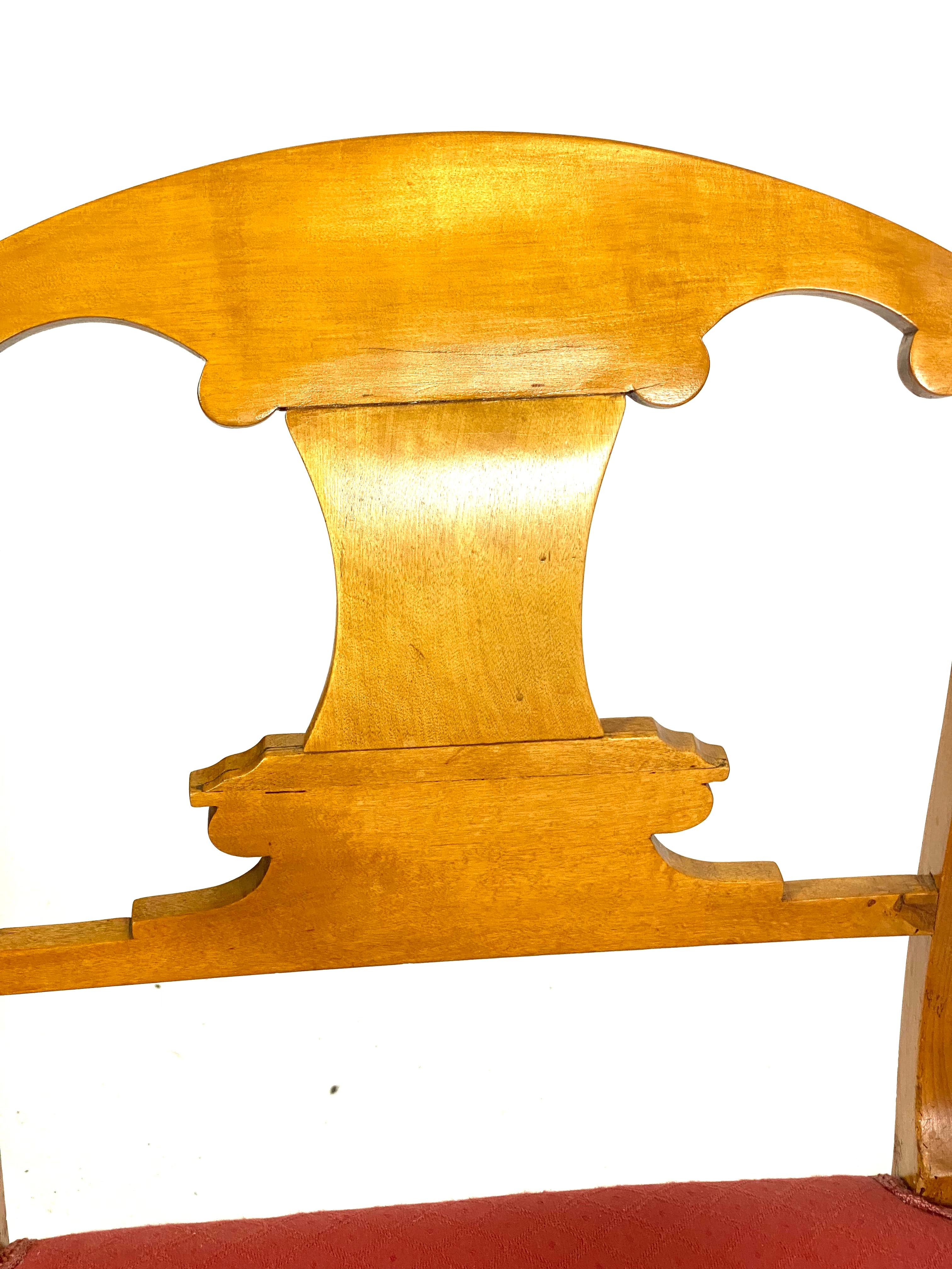Pair of Late Empire Armchairs in Birch from the 1840s For Sale 2
