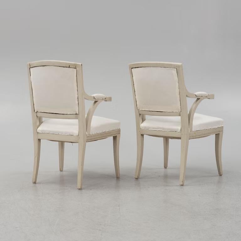 Mid-Century Modern Paire de chaises de la fin de la période gustavienne, années 1900 en vente