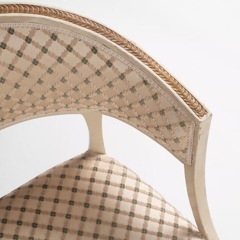 18th Century A pair of late Gustavian open-armchairs by E. Öhrmark For Sale