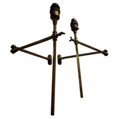 A pair of late nineteenth century articulated brass wall lights