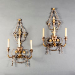 Pair of Late Nineteenth Century Tole Wall Lights
