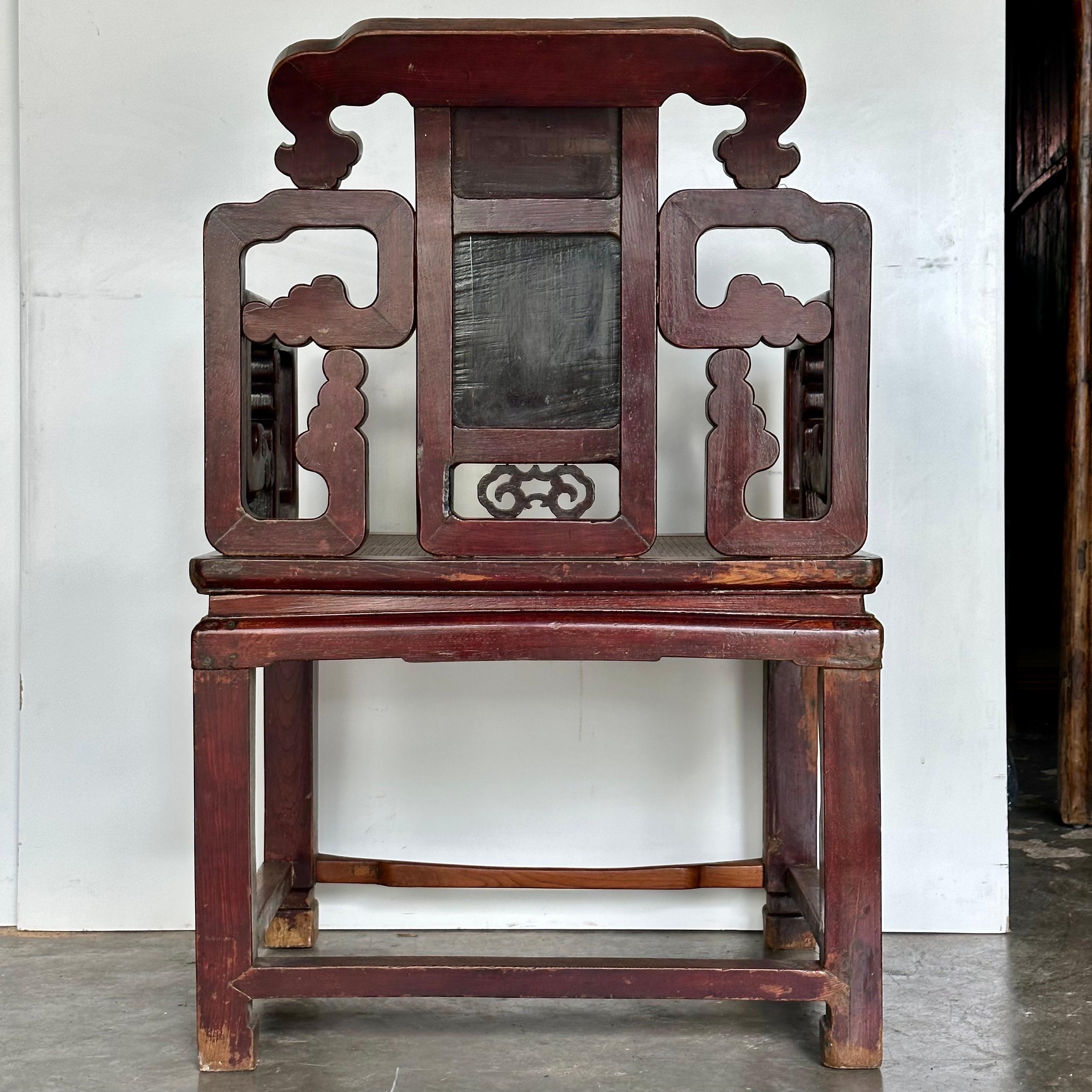 Ein Paar große Jumu-Sessel aus der späten Qing-Zeit im Angebot 3
