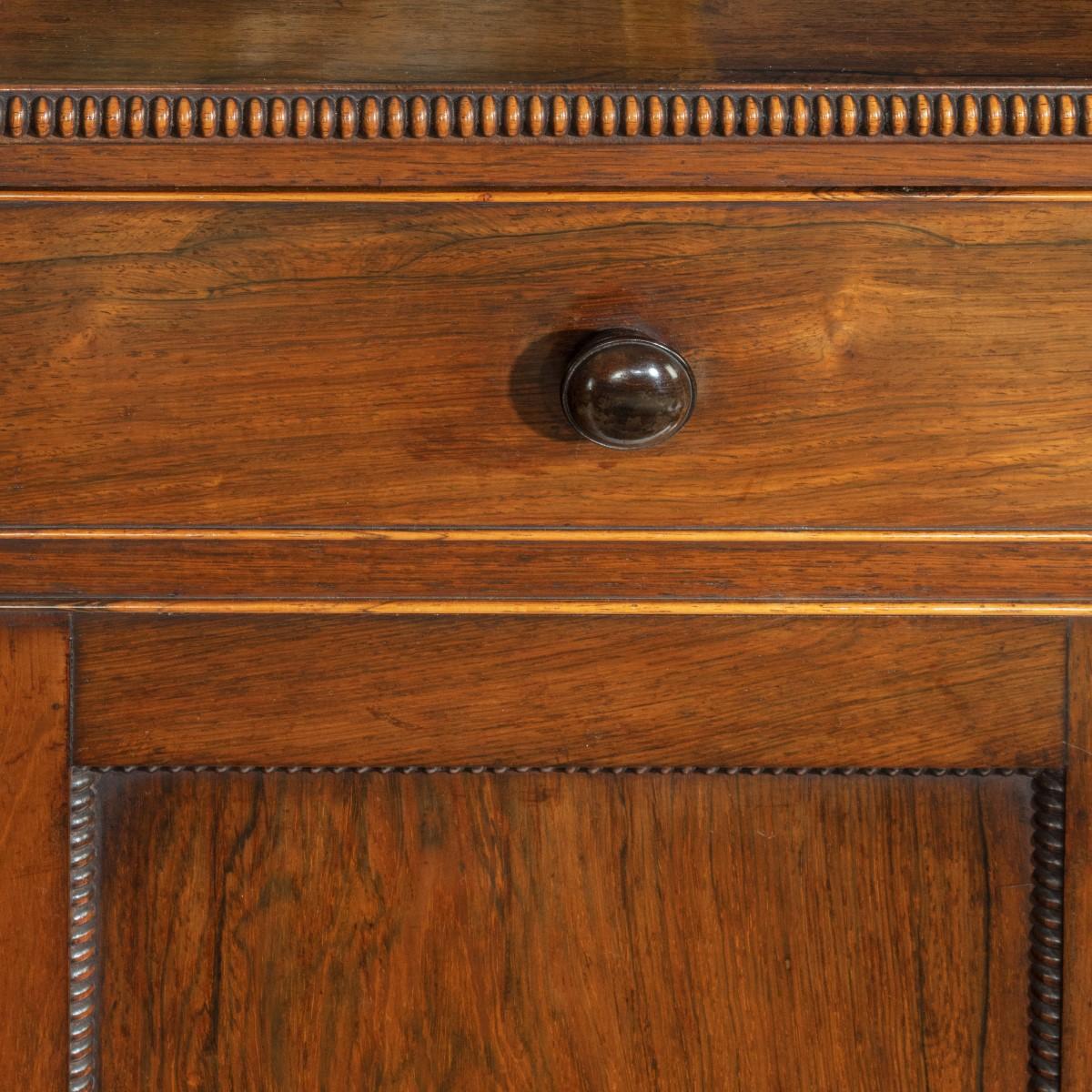 Early 19th Century Pair of Late Regency Rosewood Side Cabinets, Attributed to Gillows For Sale