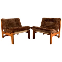 Pair of Leather Armchairs, 1970s