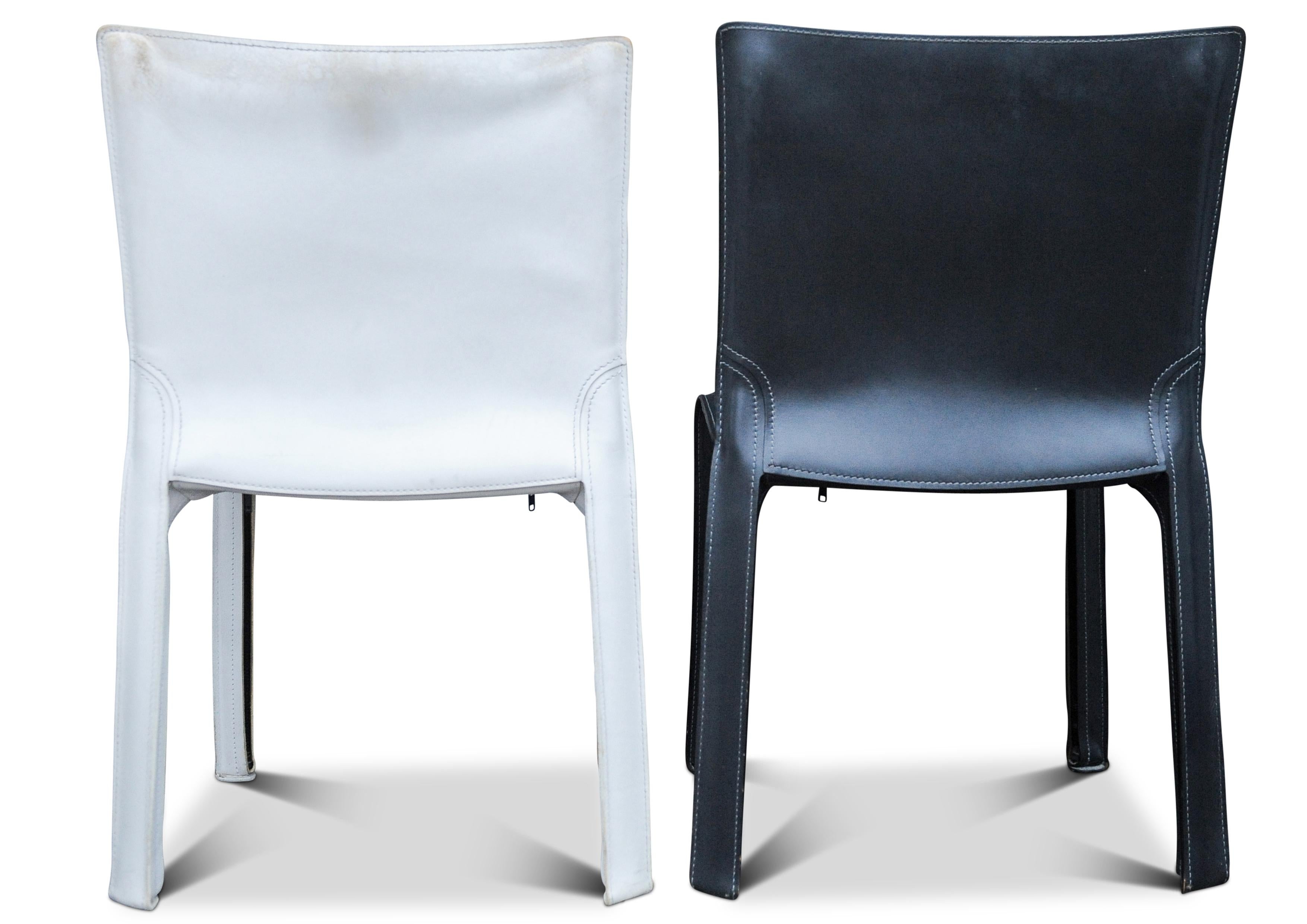 Paar Cassina-Stühle aus Leder, Modell 412 CAb, Mario Bellini Provenienz Cass House (Ende des 20. Jahrhunderts) im Angebot