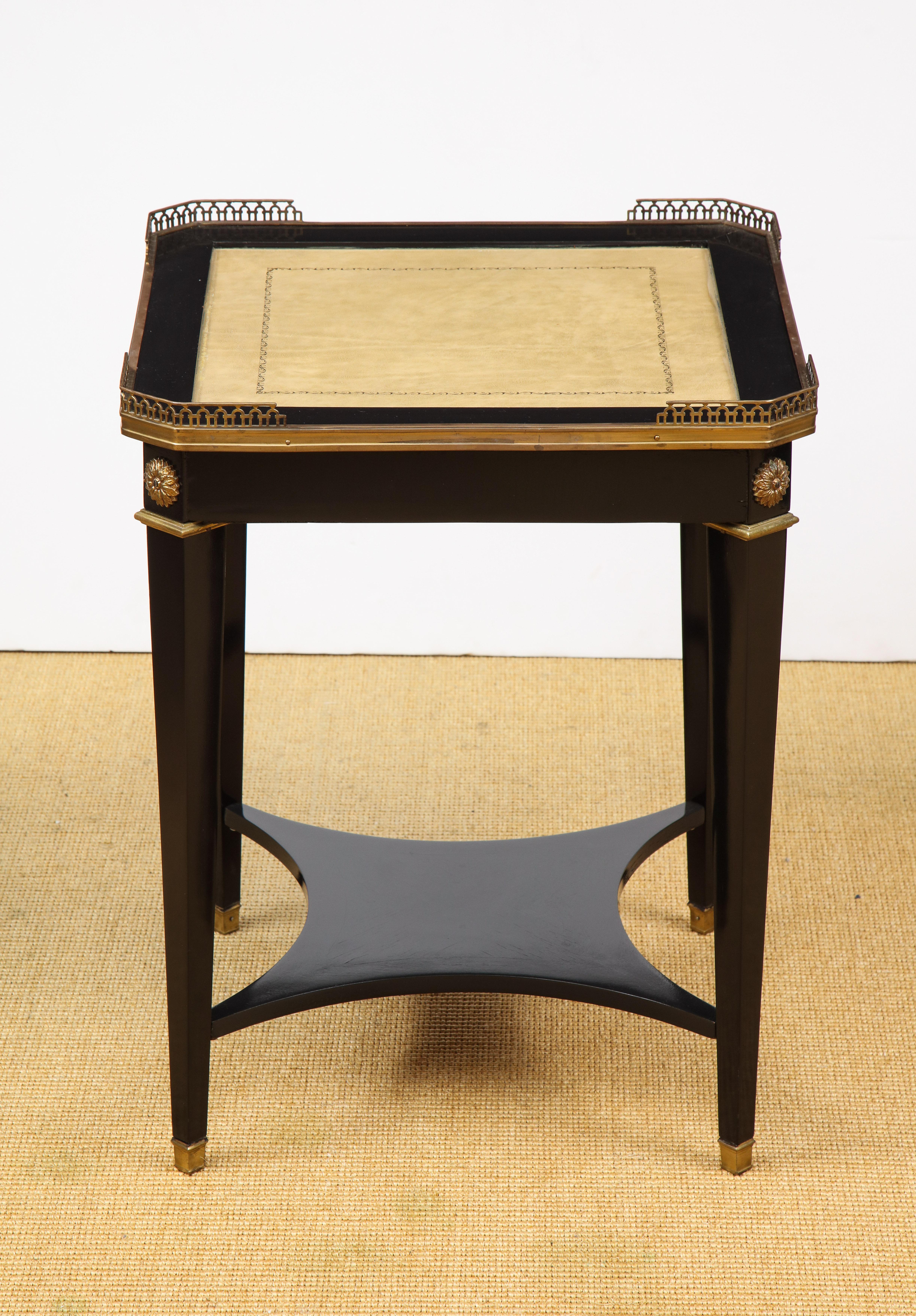 Pair of Leather Topped Side Tables by Maison Jansen 3