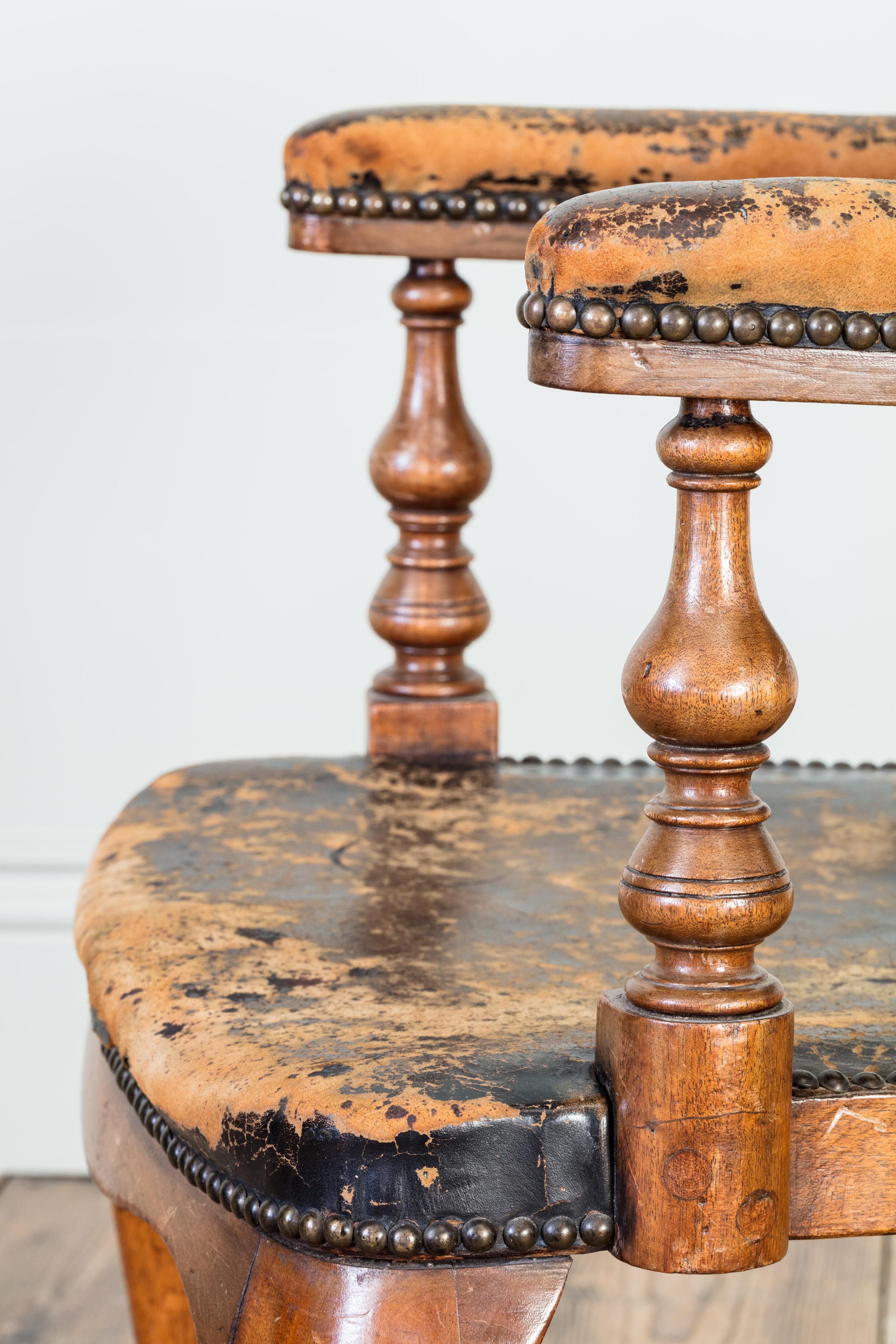 19th Century Pair of Library Desk Chairs