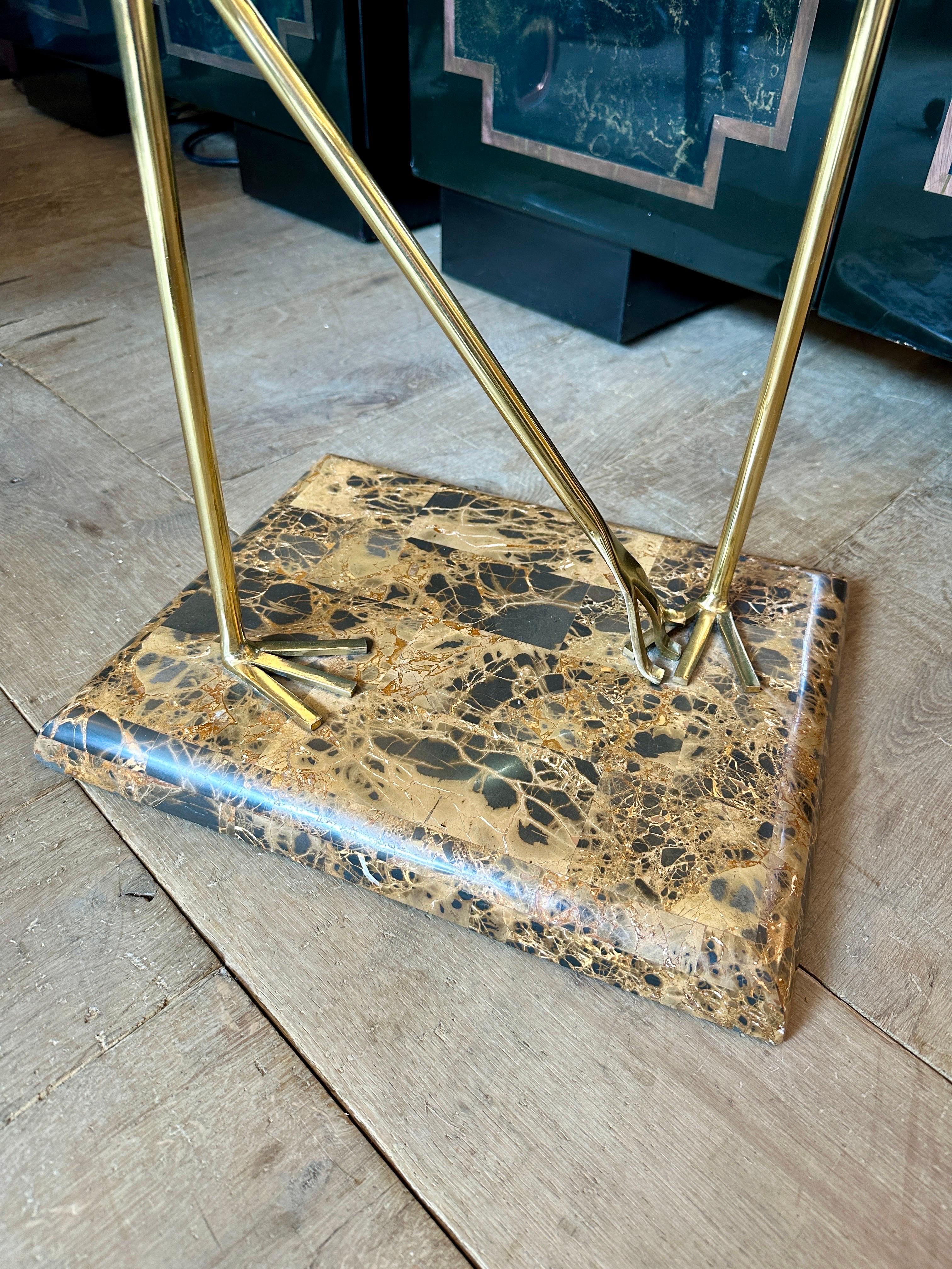 A Pair Of Life Size Marble And Brass Bird 'Cranes' Sculpture 5