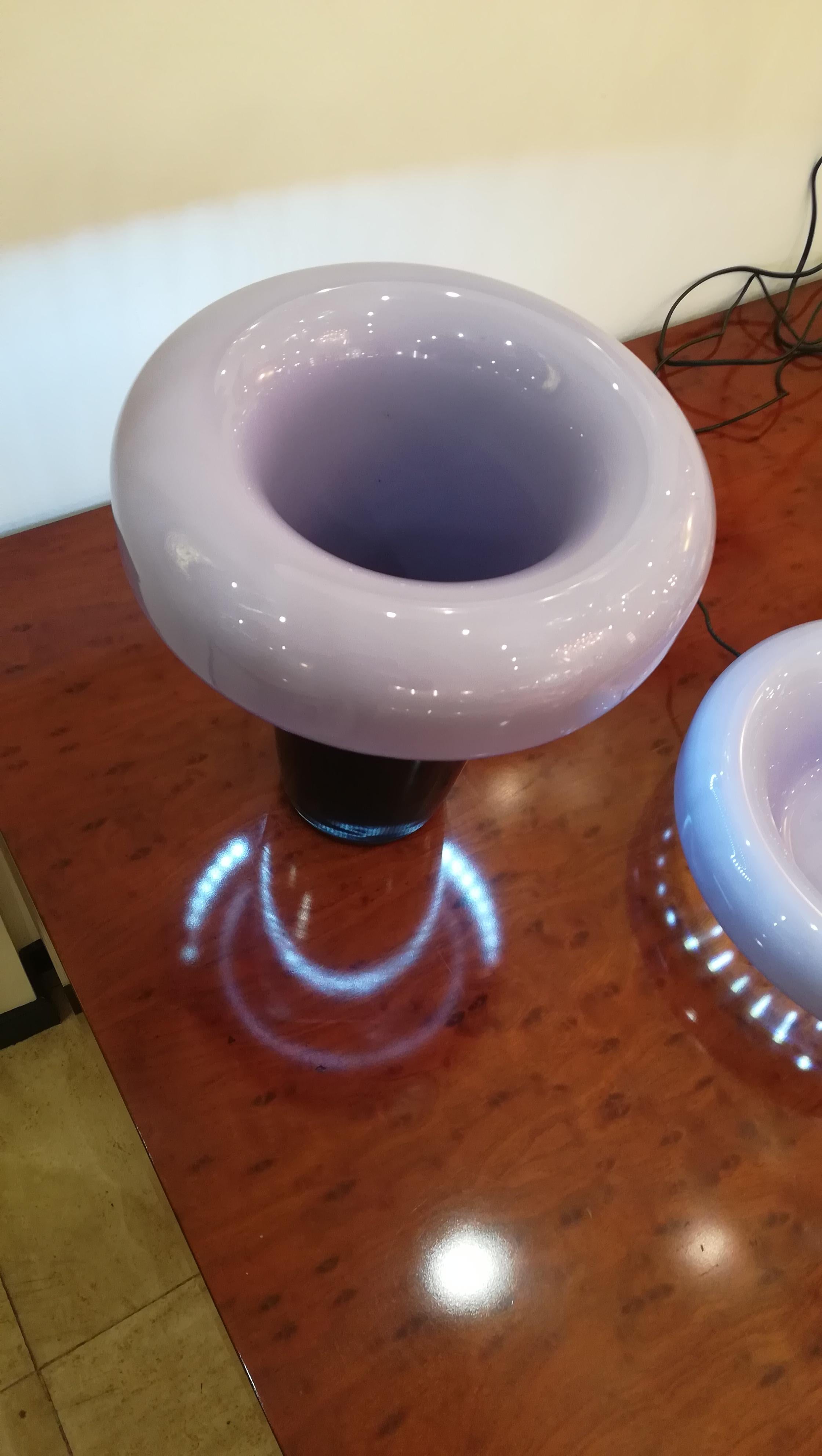 Pair of Lighted Glass Vasques For Sale 8