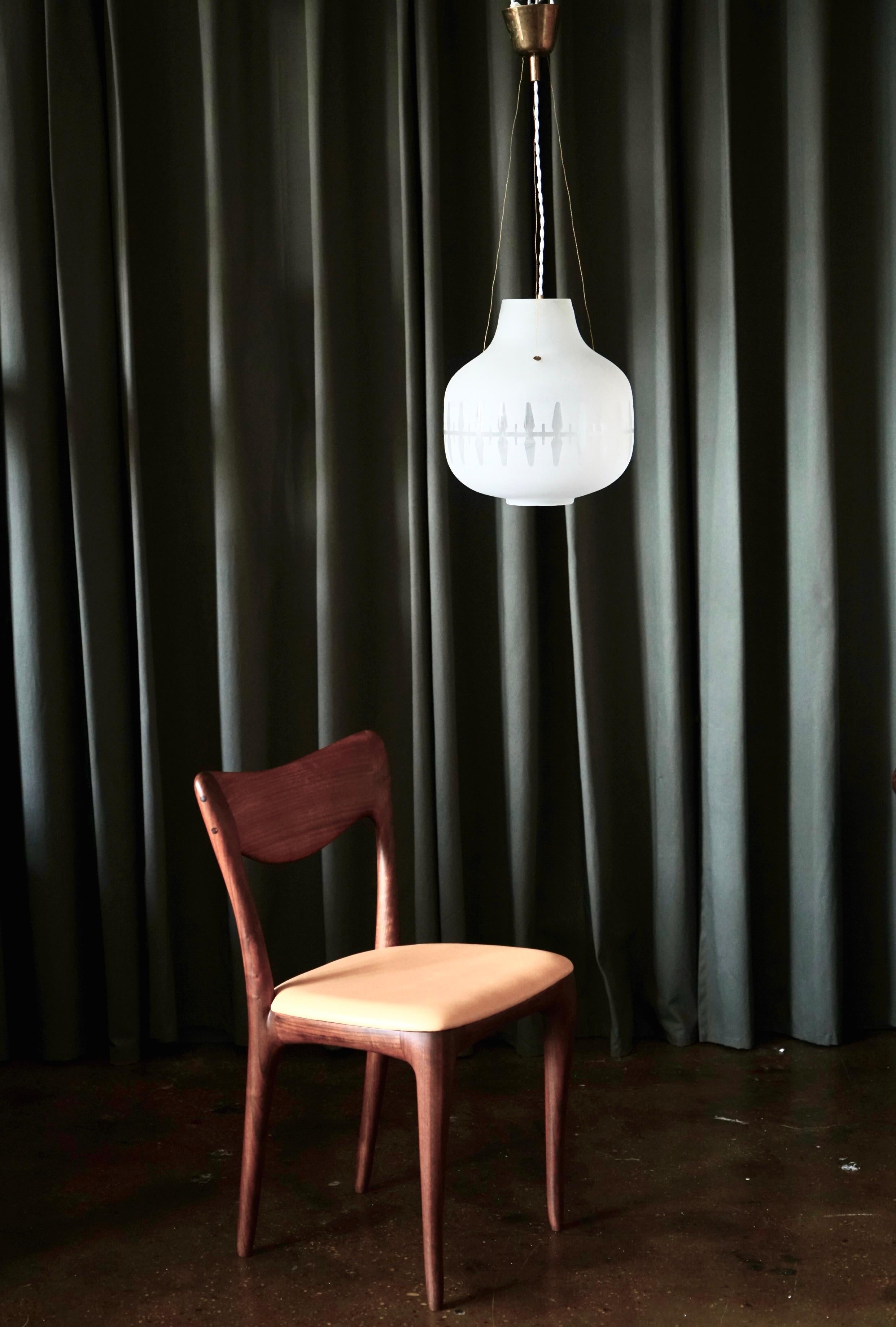 Glass A pair of lighting pendant by Harald Notini for Arvid Böhlmarks Lampfabrik For Sale