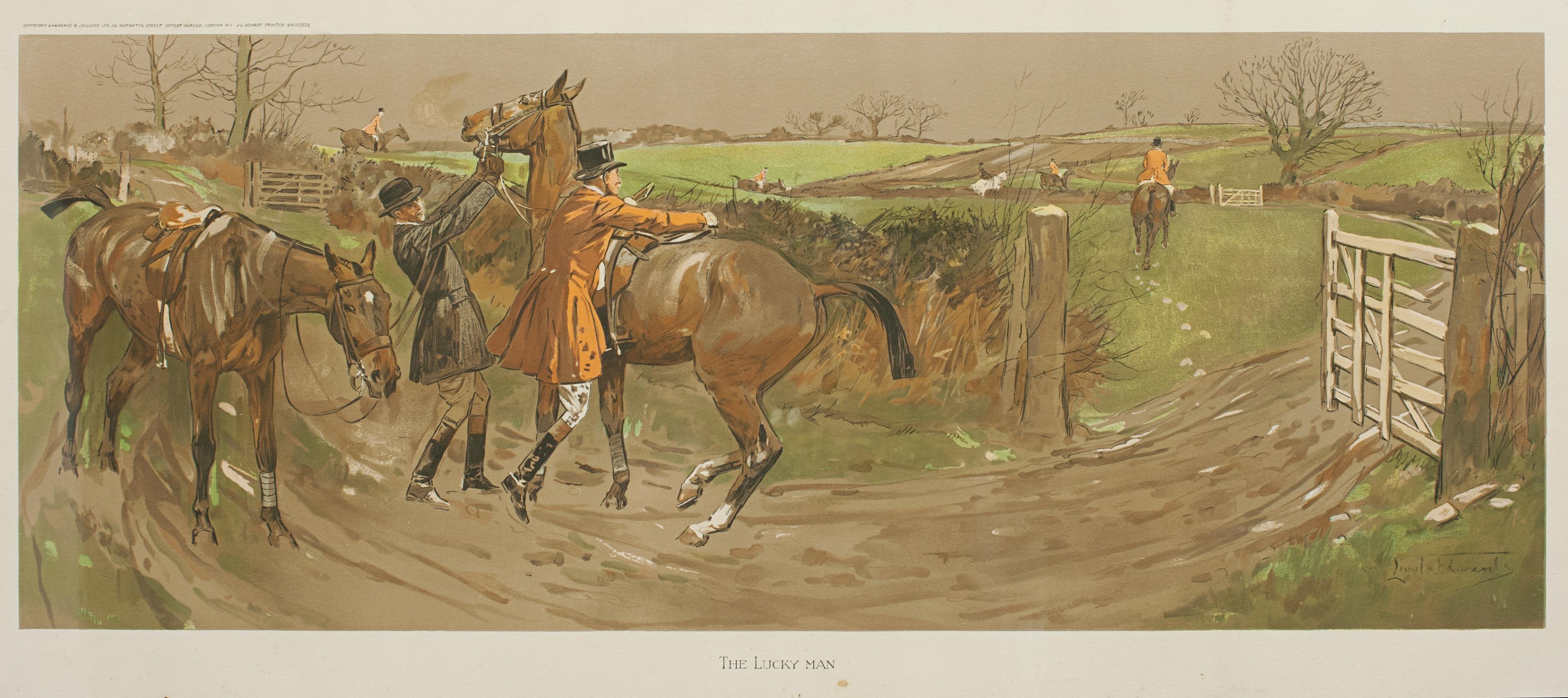 Sporting Art Pair of Lionel Edwards Equestrian Fox Hunting Prints