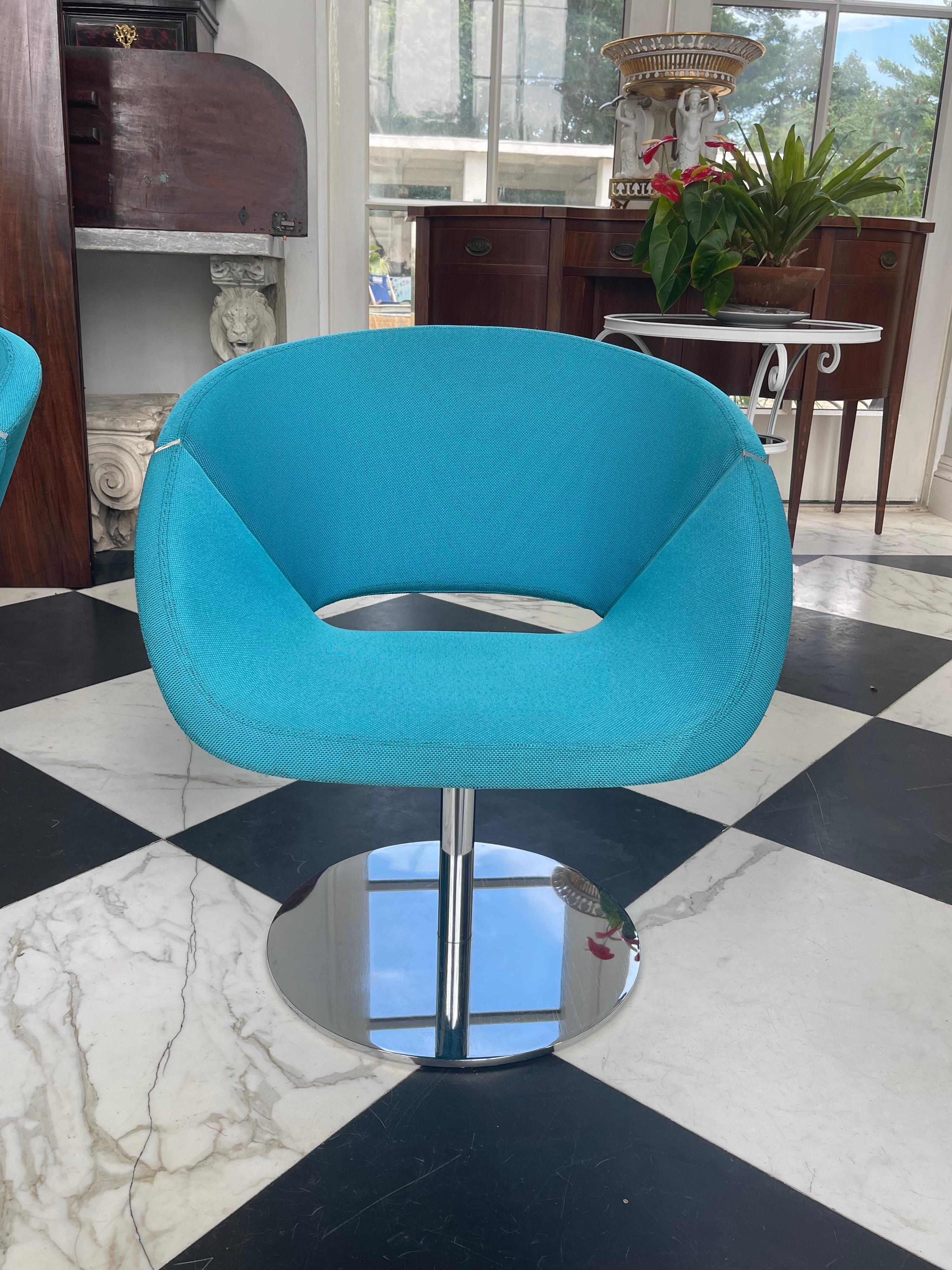 A Pair of “Lipse Too” Lounge Swivel Chairs For Sale 5