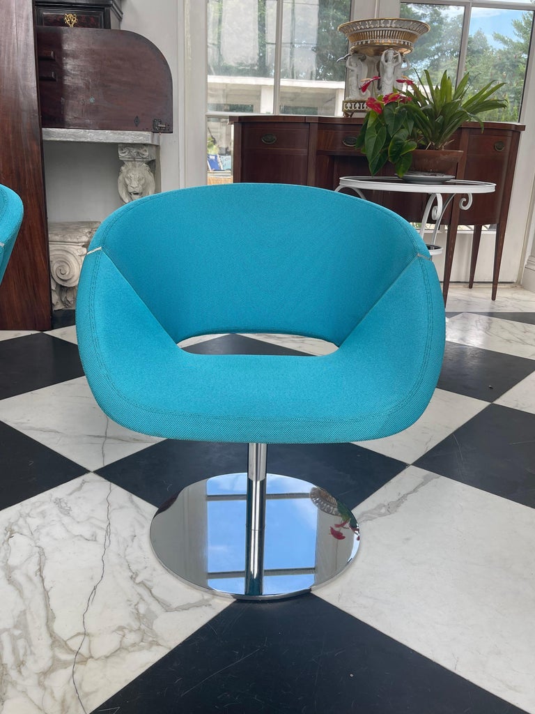 A Pair of “Lipse Too” Lounge Swivel Chairs For Sale 6
