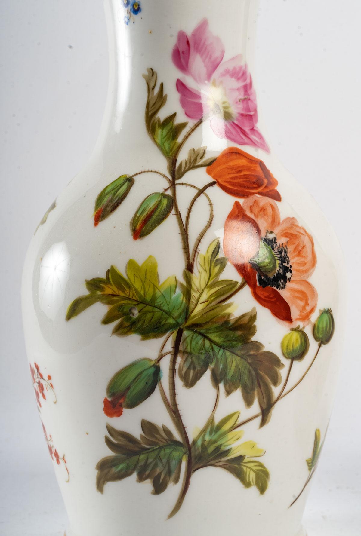 Mid-19th Century Pair of Louis Philippe Porcelain Vases