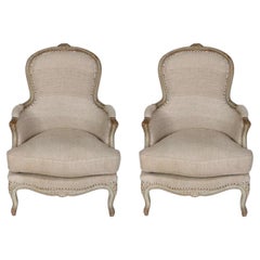 A Pair of Louis XV Style Bergeres