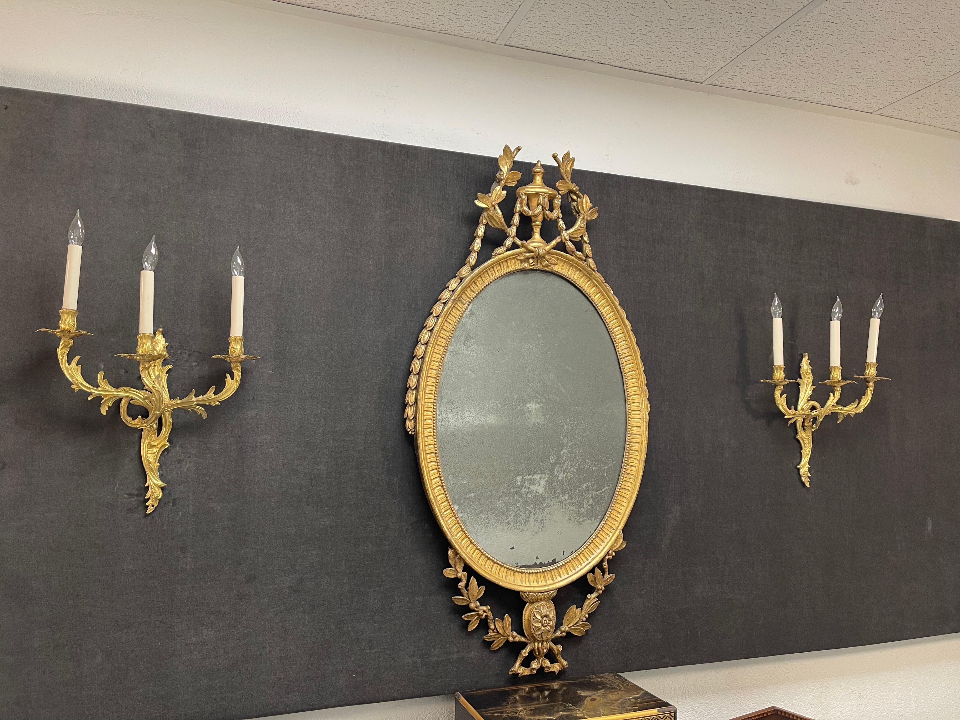 Pair of Louis XV Style Gilt-Bronze Wall Sconces For Sale 9