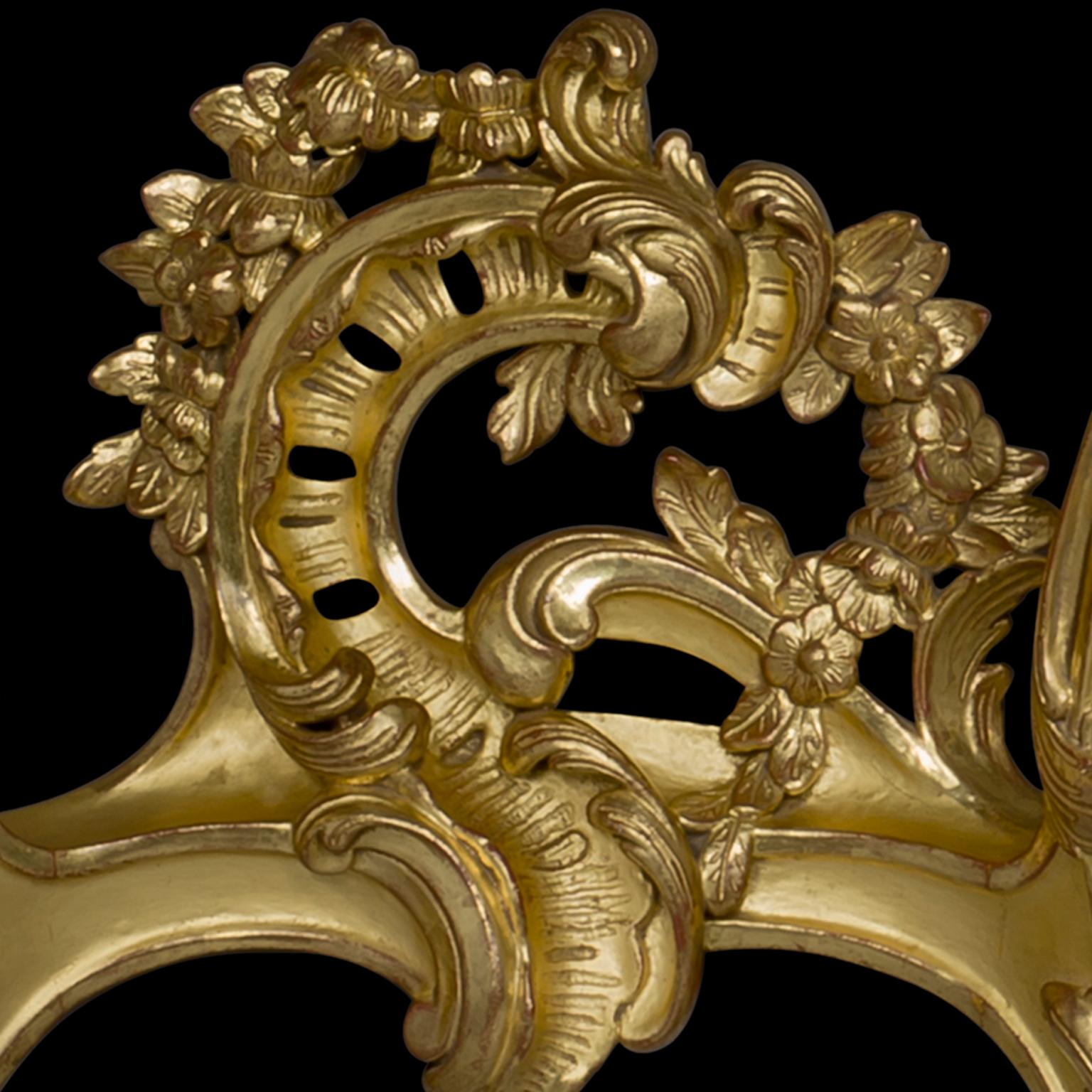 French Pair of Louis XV Style Giltwood Console d'Appliques, circa 1910 For Sale