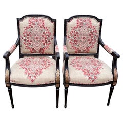 Paire de chaises de style Louis XV1