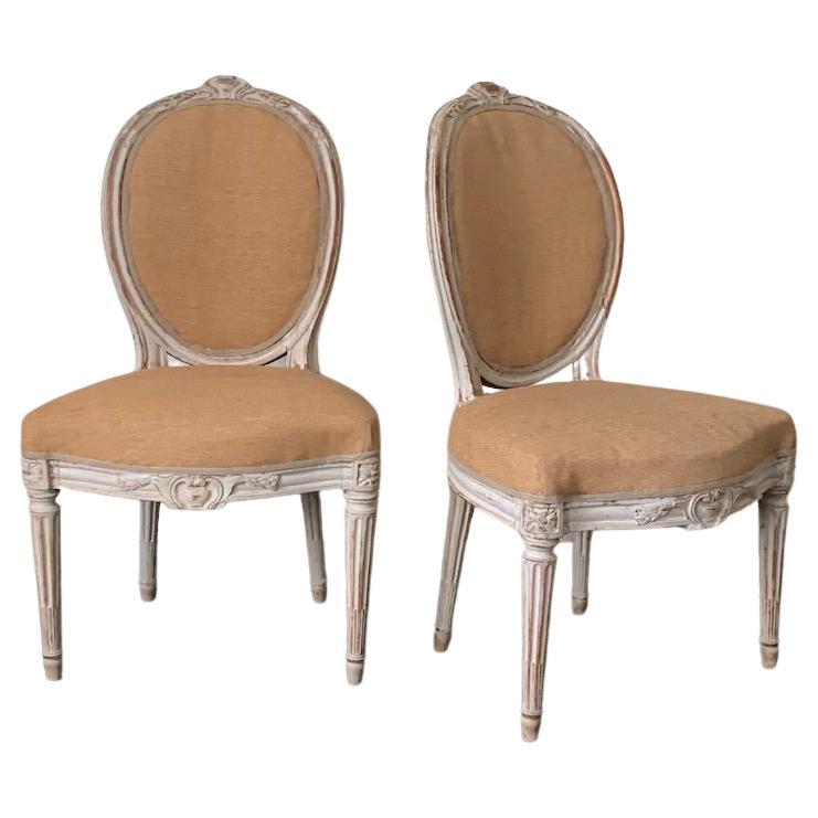 Pair of Louis XVI Chairs, Signed by Georges Jacob For Sale