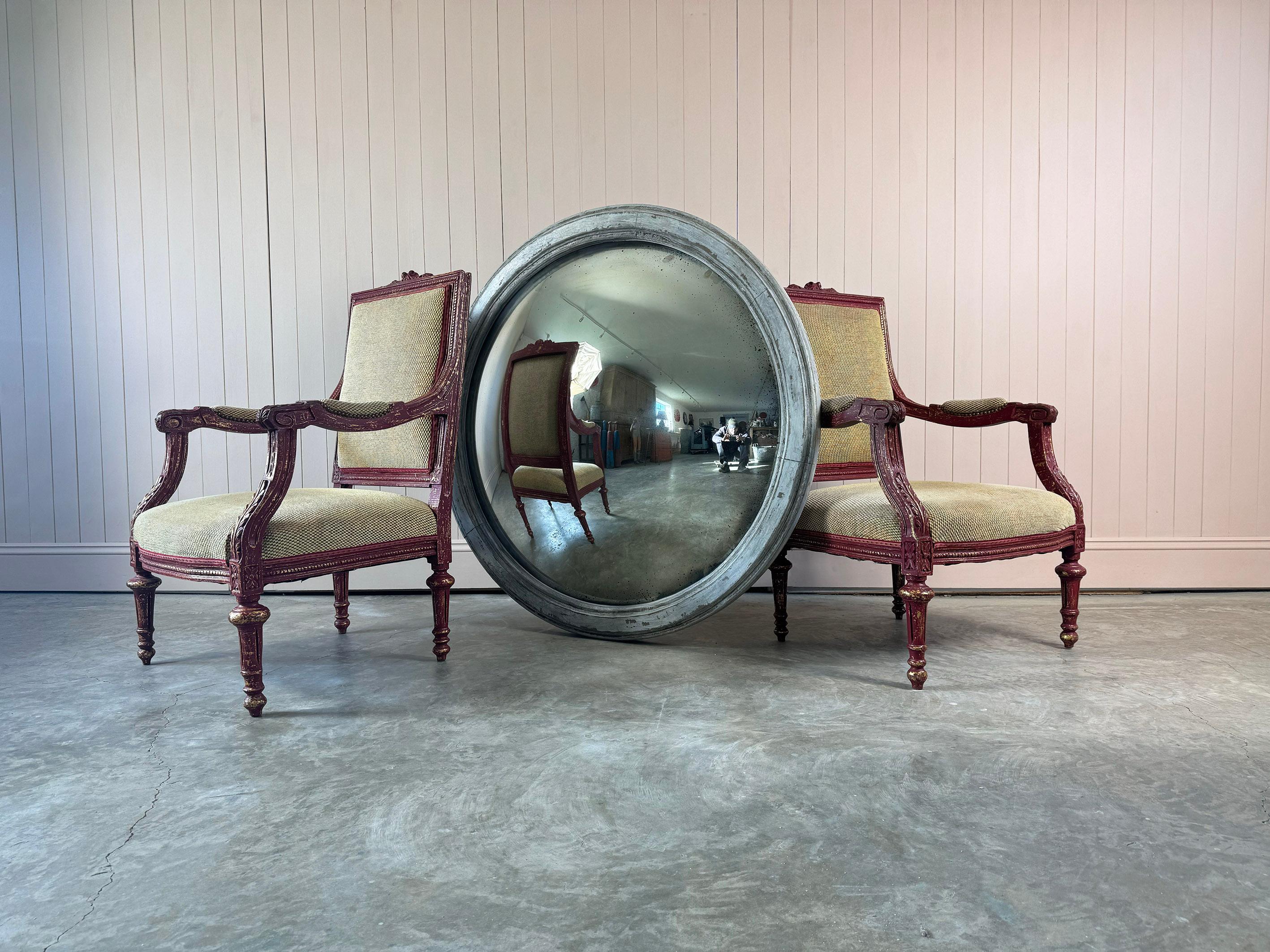 A Pair of Louis XVI Style Armchairs For Sale 3
