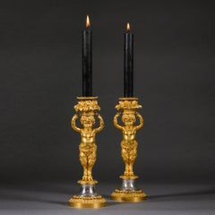 Louis XVI Style Candlesticks by Alfred Beurdeley, France, Circa 1880