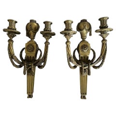 Pair of Caldwell Louis XVI Style Gilt Bronze Wall
Lights