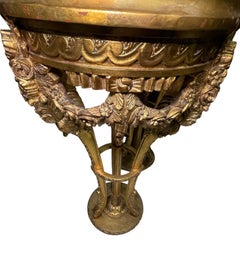 Pair of Louis XVI Style Marble and Giltwood Pedestals
