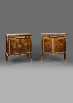 Pair of Louis XVI Style Side Cabinets Attributed to François Linke, circa 1900